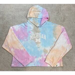 NWT League Unwind Tie Dye University Of Michigan Hooded Sweatshirt Size XL